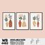 DDecorator Flower And Leaf With Vase (Set of 3) Wall Board And Wall Canvas image