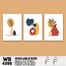 DDecorator Flower And Leaf With Vase (Set of 3) Wall Board And Wall Canvas image