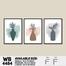 DDecorator Flower And Leaf With Vase (Set of 3) Wall Board And Wall Canvas image