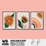 DDecorator Flower And Leaf With Vase Wall Board And Wall Canvas - Set of 3 image