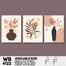 DDecorator Flower And Leaf With Vase Wall Board And Wall Canvas - Set of 3 image