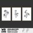 DDecorator Flower ArtWork (Set of 3) Wall Board And Wall Canvas image