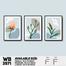 DDecorator Flower Desing Abstract Art (Set of 3) Wall Board and Wall Canvas image