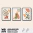 DDecorator Flower Desing Abstract Art (Set of 3) Wall Board And Wall Canvas image
