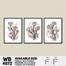 DDecorator Flower and Leaf Abstract Art (Set of 3) Wall Board and Wall Canvas image