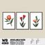 DDecorator Flower and Leaf Abstract Art (Set of 3) Wall Board and Wall Canvas image