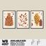 DDecorator Flower and Leaf Abstract Art (Set of 3) Wall Board and Wall Canvas image