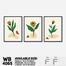 DDecorator Flower and Leaf Abstract Art (Set of 3) Wall Board and Wall Canvas image