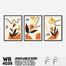 DDecorator Flower and Leaf Abstract Art (Set of 3) Wall Board and Wall Canvas image