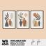 DDecorator Flower and Leaf With Vase (Set of 3) Wall Board and Wall Canvas image
