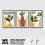 DDecorator Flower and Leaf With Vase (Set of 3) Wall Board and Wall Canvas image