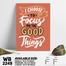 DDecorator Focus On The Good Things - Motivational Wall Board and Wall Canvas image