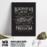 DDecorator Freedom - Motivational Wall Board and Wall Canvas image