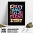 DDecorator Fresh Start - Motivational Wall Board And Wall Canvas image