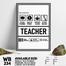 DDecorator Funny Teacher Parody Wall Board and Wall Canvas image