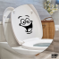 DDecorator Happy Face Vinyl Decals Removable Sticker For Washroom image