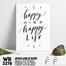 DDecorator Happy Mind Happy Life - Motivational Wall Board and Wall Canvas image