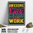 DDecorator Hard Work Only - Motivational Wall Board and Wall Canvas image