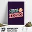 DDecorator Hugs and Kisses Romantic - Motivational Wall Board and Wall Canvas image