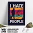 DDecorator I Hate People - Motivational Wall Board and Wall Canvas image