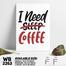 DDecorator I Need Coffee - Motivational Wall Board and Wall Canvas image