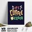 DDecorator It's Coffee Clock - Motivational Wall Board and Wall Canvas image