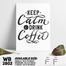 DDecorator Keep Calm and Drink Coffee - Motivational Wall Board and Wall Canvas image