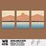 DDecorator Landscape And Horizon Design (Set of 3) Wall Board And Wall Canvas image