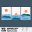 DDecorator Landscape And Horizon Design (Set of 3) Wall Board And Wall Canvas image