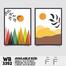 DDecorator Landscape Horizon Art (Set of 2) Wall Board And Wall Canvas image