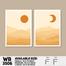 DDecorator Landscape Horizon Art (Set of 2) Wall Board And Wall Canvas image