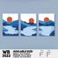DDecorator Landscape Horizon Art (Set of 3) Wall Board And Wall Canvas image