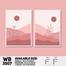 DDecorator Landscape Horizon Art (Set of 2) Wall Board And Wall Canvas image