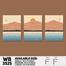 DDecorator Landscape Horizon Art (Set of 3) Wall Board And Wall Canvas image