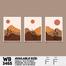 DDecorator Landscape Horizon Art (Set of 3) Wall Board And Wall Canvas image