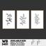 DDecorator Leaf ArtWork (Set of 3) Wall Board And Wall Canvas image