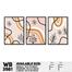 DDecorator Leaf Design Abstract Art (Set of 3) Wall Board And Wall Canvas image