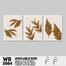 DDecorator Leaf Design Abstract Art (Set of 3) Wall Board And Wall Canvas image