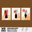 DDecorator Leaf Flower With Vase (Set of 3) Wall Board And Wall Canvas image