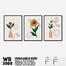 DDecorator Leaf Flower With Vase (Set of 3) Wall Board And Wall Canvas image