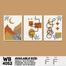 DDecorator Leaf With Abstract Art (Set of 3) Wall Board and Wall Canvas image