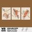 DDecorator Leaf With Abstract Art (Set of 3) Wall Board And Wall Canvas image