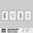 DDecorator Leaf With Abstract Art (Set of 4) Wall Board And Wall Canvas image
