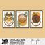 DDecorator Leaf With Abstract Art (Set of 3) Wall Board And Wall Canvas image