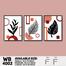 DDecorator Leaf With Abstract Art (Set of 3) Wall Board And Wall Canvas image