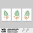 DDecorator Leaf With Abstract Art (Set of 3) Wall Board And Wall Canvas image