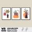 DDecorator Leaf With Abstract Art (Set of 3) Wall Board and Wall Canvas image
