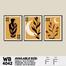 DDecorator Leaf With Abstract Art (Set of 3) Wall Board and Wall Canvas image