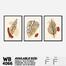 DDecorator Leaf With Abstract Art (Set of 3) Wall Board and Wall Canvas image