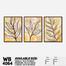 DDecorator Leaf With Abstract Art (Set of 3) Wall Board and Wall Canvas image